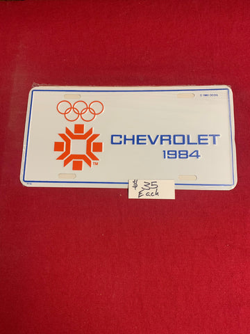 1984 CHEVROLET NOS OLYMPIC LICENSE PLATE