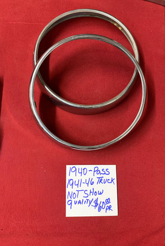 1940 CHEVROLET NOS 41-46 TRUCK HEADLIGHT RINGS