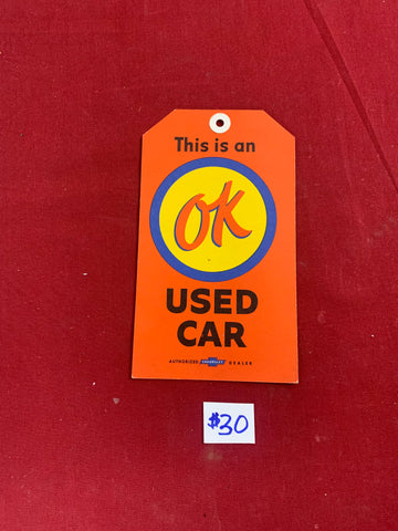 OK USED CAR TAG