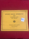 1941 CHEVROLET ADVANCED SERVICE INFORMATION