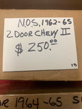 1962-65 CHEVROLET NOS TWO DOOR CHEVY TWO VENTSHADES