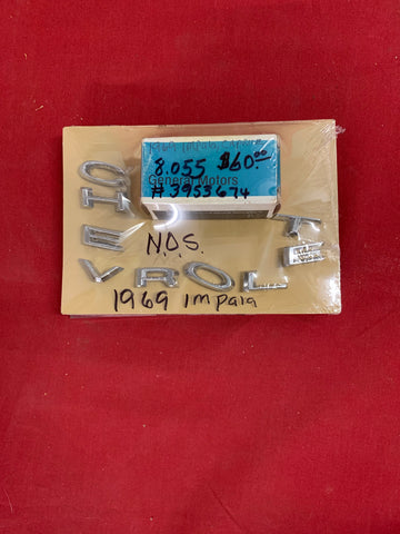 1969 CHEVROLET NOS IMPALA EMBLEM LETTERS