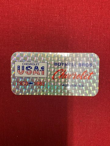 CHEVROLET STICKER