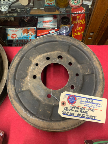 1949-50 CHEVROLET NOS FRONT OR REAR BRAKE DRUM