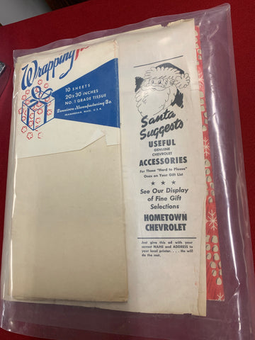1948? CHEVROLET NOS CHRISTMAS WRAPPING PAPER