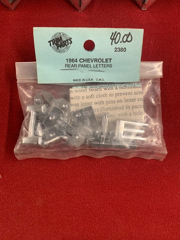 1964 CHEVROLET REPO REAR PANAL LETTERS