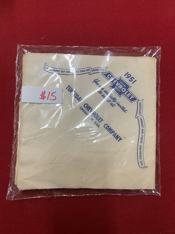 1951 CHEVROLET NAPKIN
