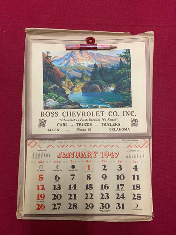 1947 CHEVROLET NOS CALENDAR