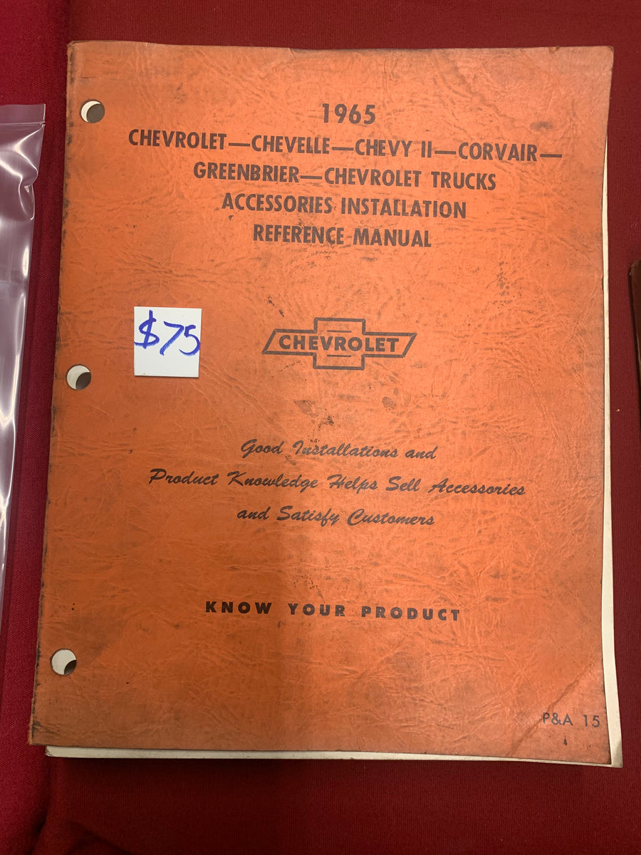 1965 CHEVROLET REFERENCE MANUAL – Forbush Vintage Auto Parts