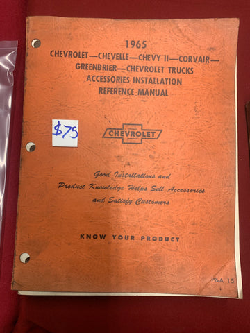 1965 CHEVROLET REFERENCE MANUAL