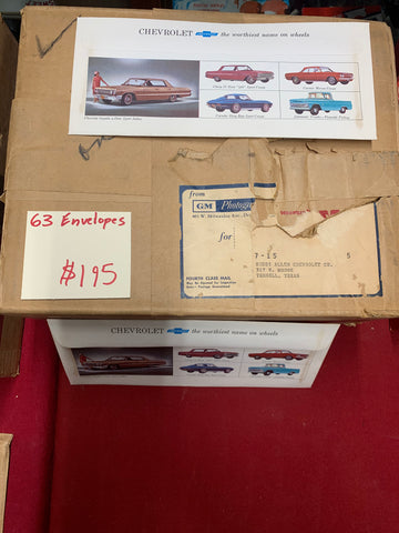 1963 CHEVROLET DEALERSHIP ENVELOPES