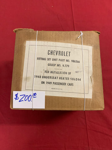 1948 CHEVROLET NOS UNDERSEAT HEATER ON 1949 PASS CARS
