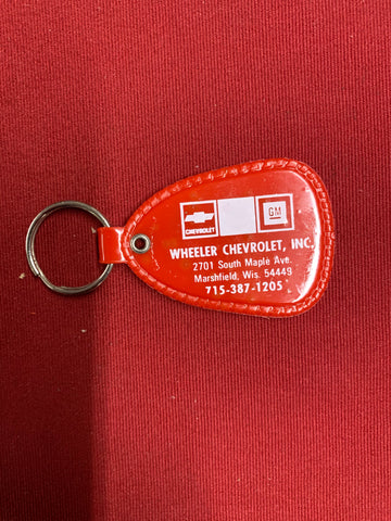 WHEELER CHEVROLET NOS KEYCHAIN MARSHFIELD WISCONSIN