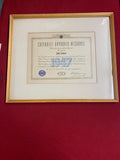 1951 CHEVROLET APPROVED MECHANIC CERTIFICATE