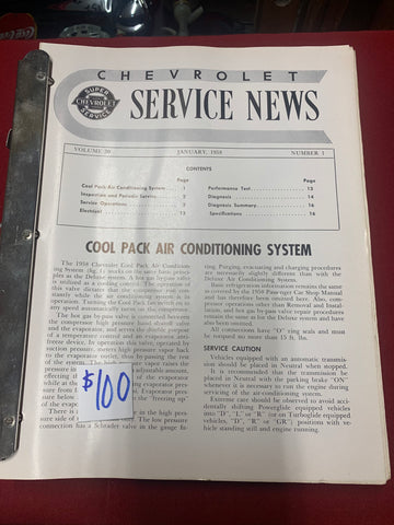 1958-61 CHEVROLET SERVICE NEWS
