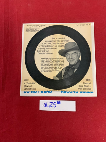 CHEVROLET NOS BONANZA PROMOTIONAL RECORD