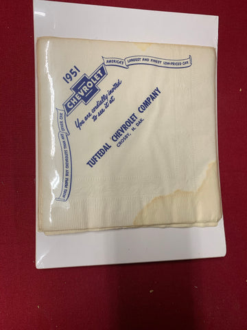 1951 CHEVROLET NAPKINS
