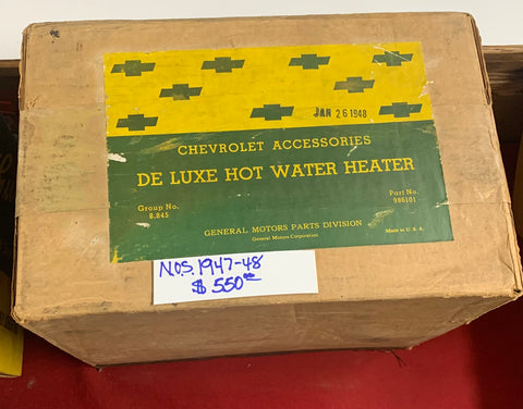 1947-48 CHEVROLET NOS DE LUXE HOT WATER HEATER