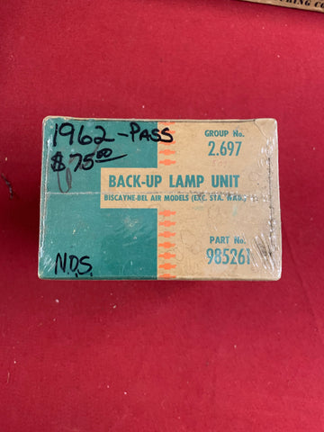 1962 CHEVROLET NOS PASSENGER CAR BACK UP LIGHT UNIT