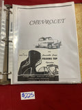 1950 CHEVROLET MISCELLANEOUS BINDER. HAS SOME NEW PRINTS